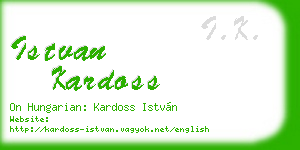 istvan kardoss business card